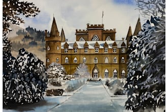 create watercolor illustration paintings