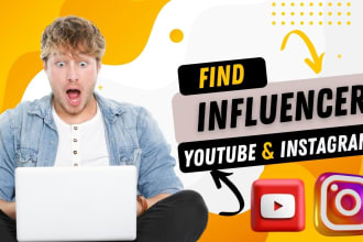 find the top instagram, youtube influencer research email list