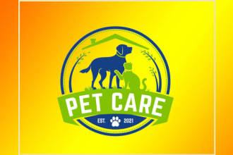 do creative pet shop clinic logo for you in just 1 day