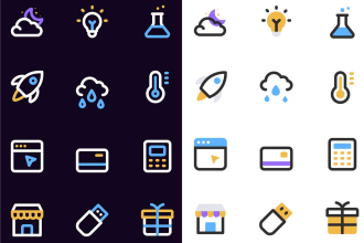 design custom website icons, svg icons, and vector icons