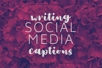 write your social media copy and captions
