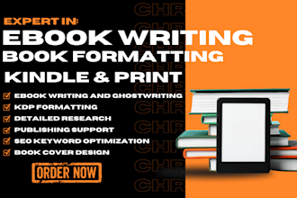 be your ebook writer, book formatting for amazon KDP, fix uploading error, cover
