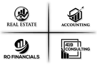 do real estate accounting financial consulting business logo