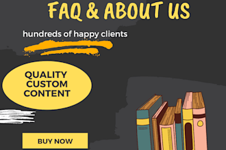 create perfect faqs and about us page for you