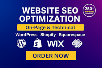 optimize website onpage technical SEO service wordpress shopify wix squarespace