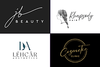 do watercolor and feminine, beauty and cosmetic logo design