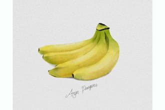 create all your things into watercolor illustration style