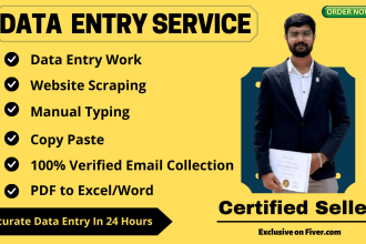 do data entry, website scraping, internet research and email collection as VA
