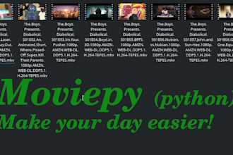 do any type of moviepy project and youtube automation