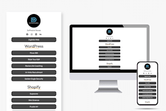 create a bio linktree landing page for your business