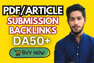 do manually PDF or article or image submission SEO link building backlinks