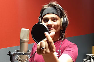 provide male hindi and sanskrit voiceovers for all formats