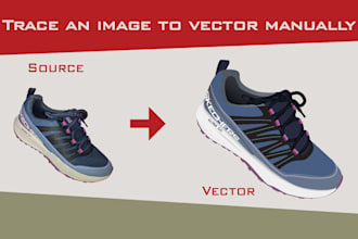 trace your image into vector manually