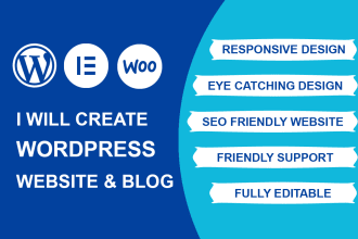 create wordpress website design or blog