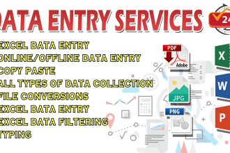 do any web research and urgent data entry
