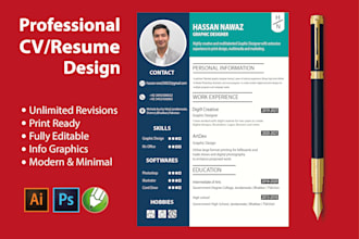 perform professional resume design and CV design