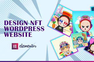 design nft wordpress website in elementor