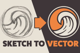 do vector tracing and vector art, convert logo to vector