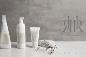 do unique skin care, cosmetic and juice label design