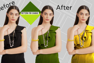 do color correction pattern change and photoshop manipulation