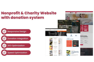 build nonprofit and fundraising website with donation system
