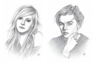 draw a simple clean sketch with pencil