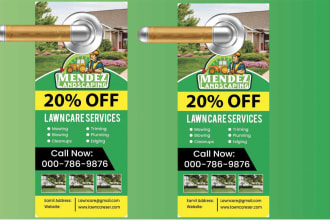 do lawn care and landscaping door hanger