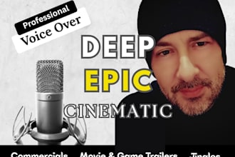 voice over short script, commercial, game and movie trailer