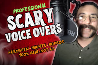 record male scary voice over for halloween and haunted house