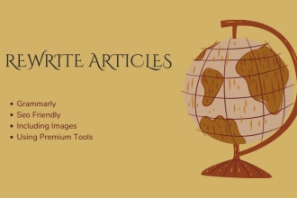 do SEO article writing, blog writing and rewriting content