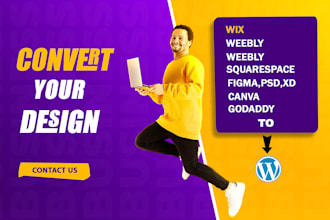 convert clone or transfer wix, canva, weebly, squarespace to wordpress website