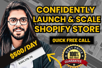 launch you a branded one product shopify dropshipping store
