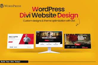 do wordpress divi website design, divi theme customization