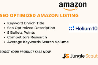 do excellent amazon product listing, SEO copywriting