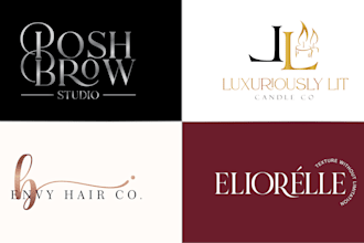 do luxury feminine beauty cosmetics logo brand identity design, branding kit