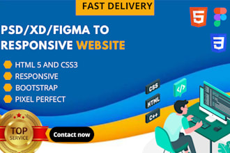 convert psd to html, xd to html, figma to html, psd to bootstrap