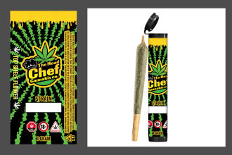 pre roll tube sticker design, round label