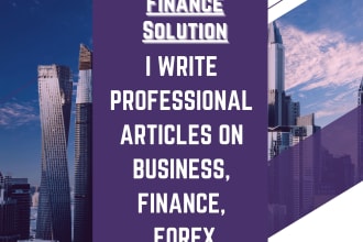 write authority SEO content on personal finance, cryptocurrency, forex stock