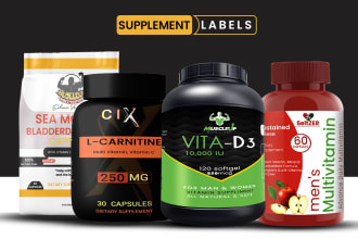 design supplement label, cbd label and product label