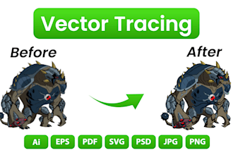manually convert your image to a vector in ai, eps, svg