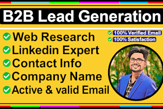 do lead generation, find email address contact info by web and linkedin research