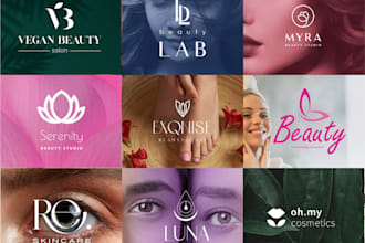 5 feminine logo designs for beauty, skincare, salon brands