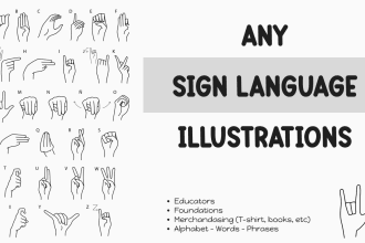 do you sign language designs