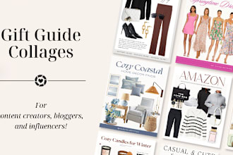 design gift guide collages for affiliate products ltk amazon