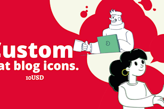 design custom flat icons for apps and websites