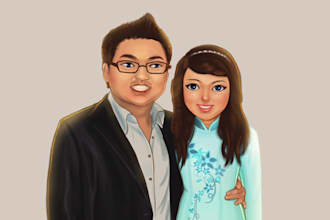 create you full color character portrait