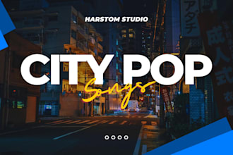 produce unique city pop music, 80s, 90s japanese for you