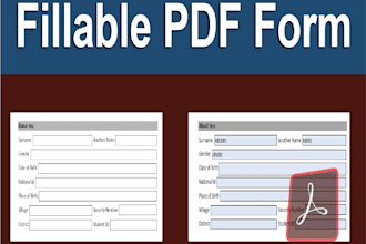 create PDF fillable file