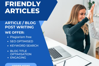write article or blog post on any topic with plagiarism free