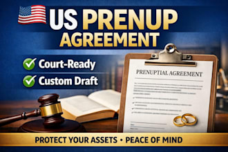 draft a US prenuptial agreement legally enforceable and court ready